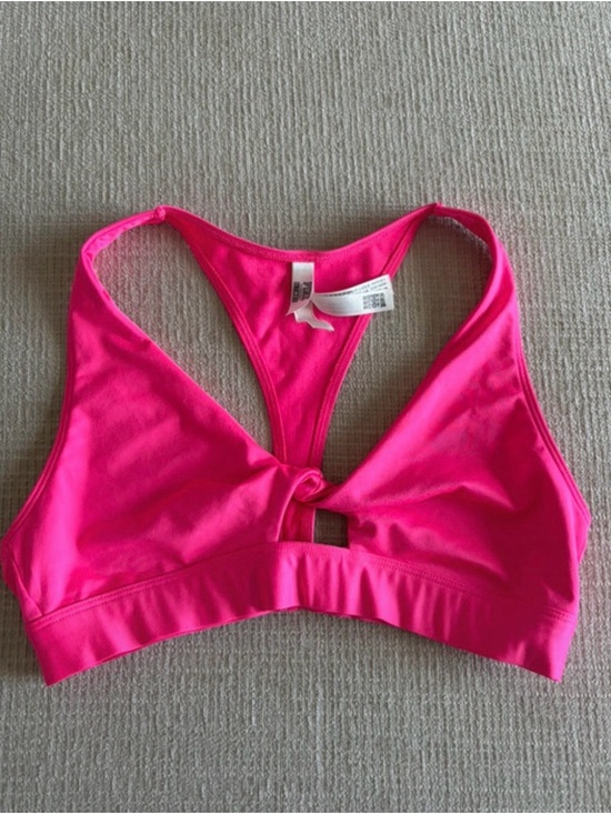 Victoria's Secret Other - Victoria's Secret Bright Hot Pink Twist-Front Racerback Swim Top
